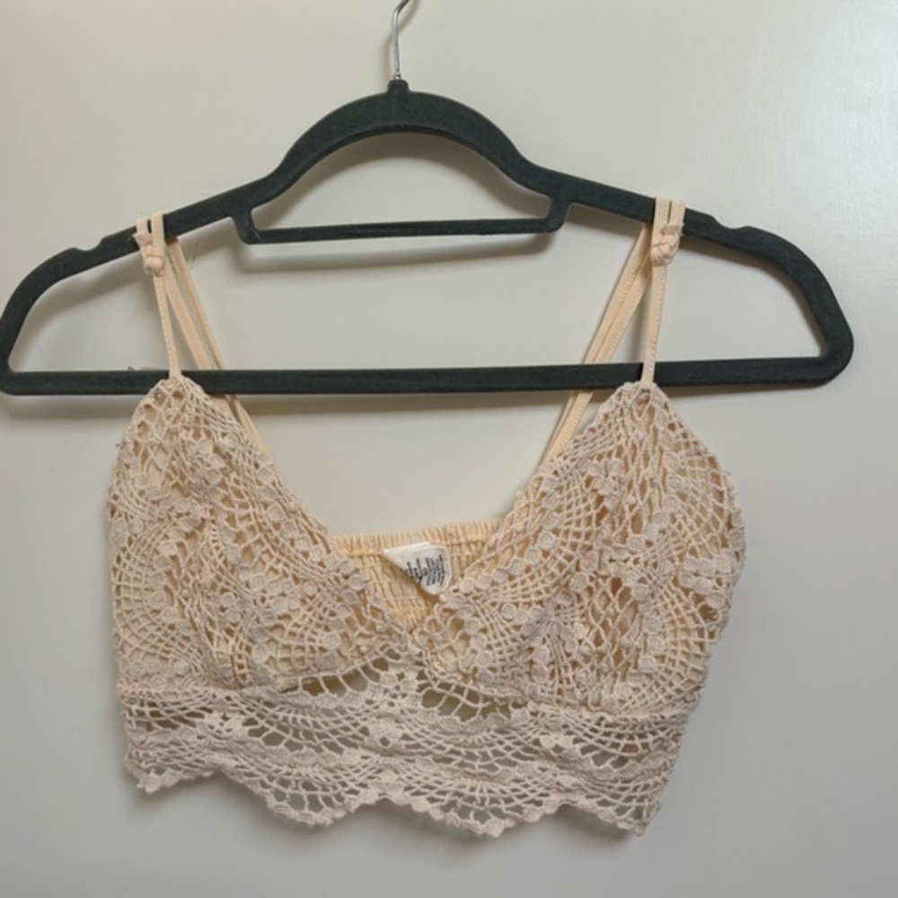 Full Tilt Cream Lace Bralette